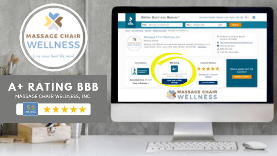 Massage Chair Wellness, Inc. Earns A+ BBB Rating